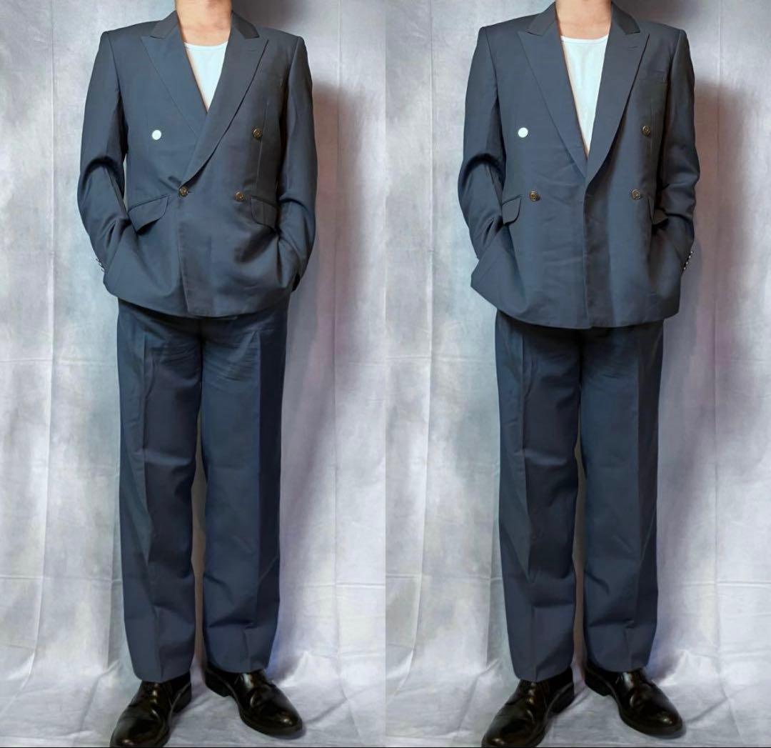 ディオール セットアップ ダブル Diorメタルボタン ブルー