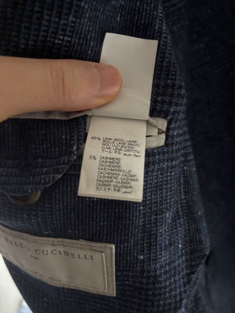 BRUNELLO CUCINELLI ウールカシミヤ　ネイビー46