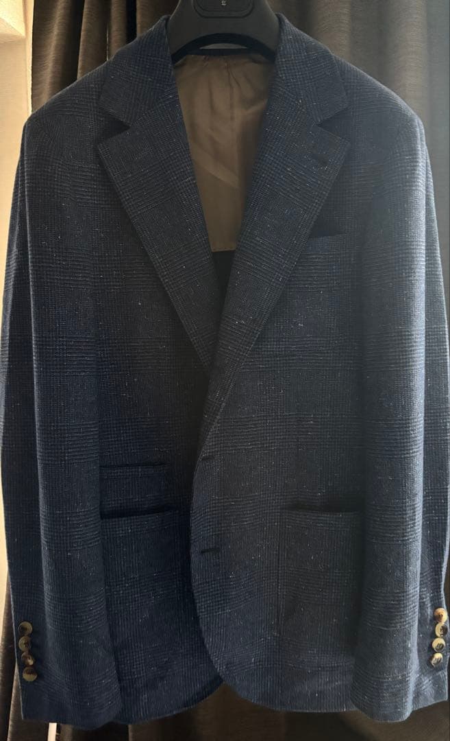 BRUNELLO CUCINELLI ウールカシミヤ　ネイビー46