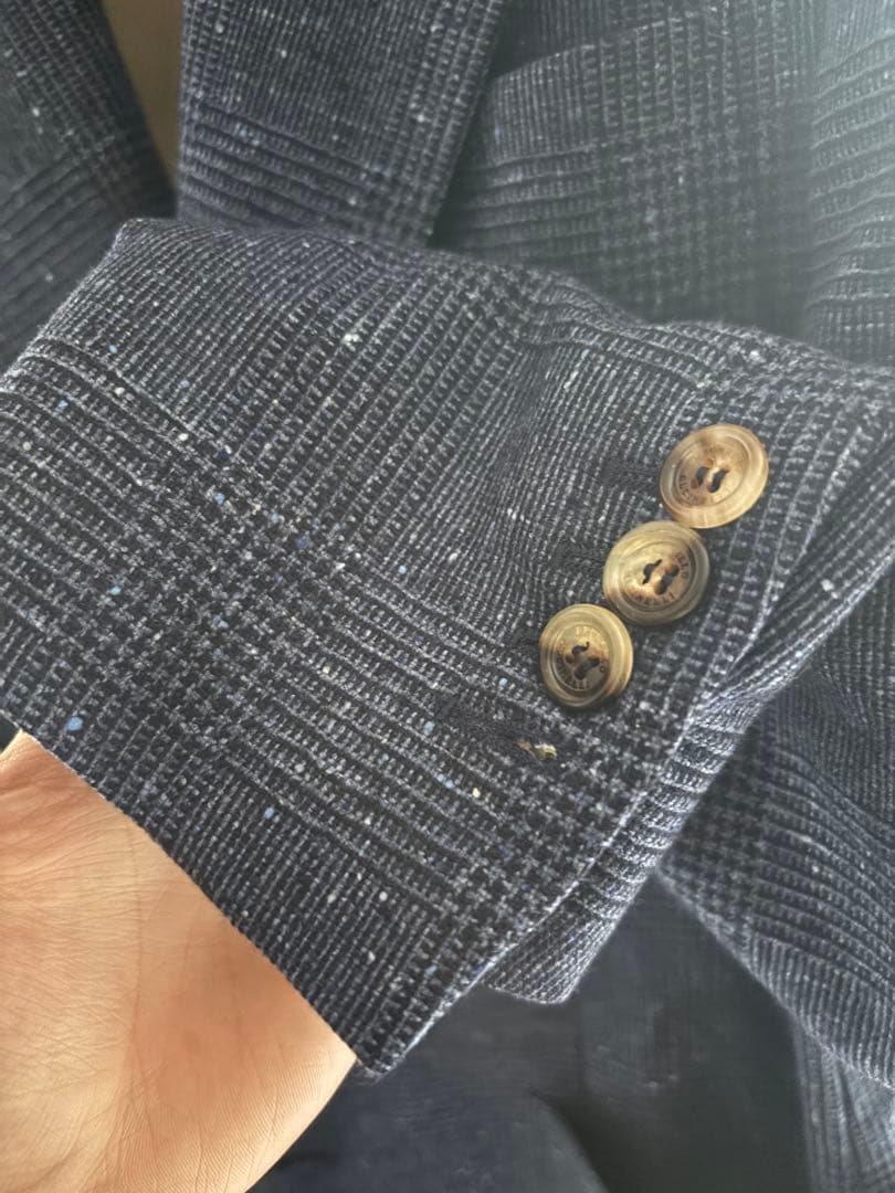 BRUNELLO CUCINELLI ウールカシミヤ　ネイビー46