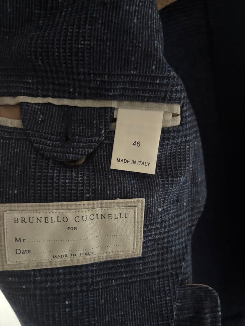 BRUNELLO CUCINELLI ウールカシミヤ　ネイビー46