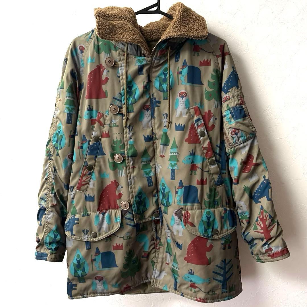 Ne-net ネネット絵本作家ツペラツペラさんとのコラボ もりのなかコート M