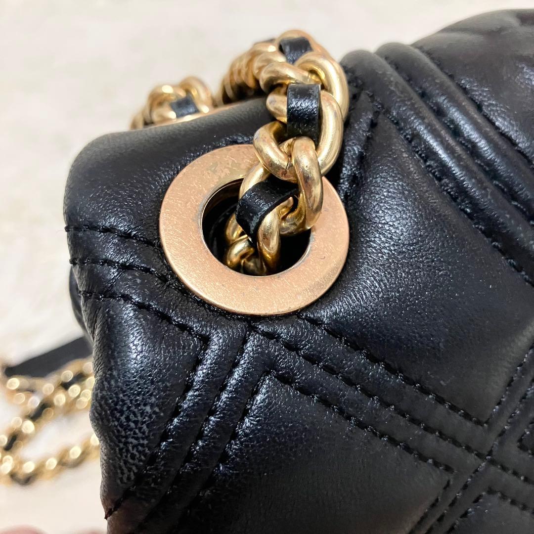 【良品】トリーバーチ＊キルティング ゴールドチェーン レザーブラック