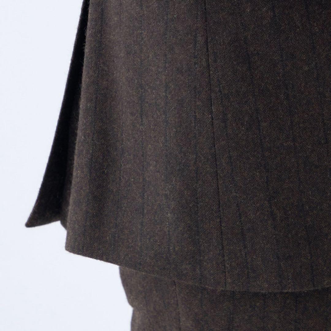 ブラウンスーツ　秋冬　ストライプ