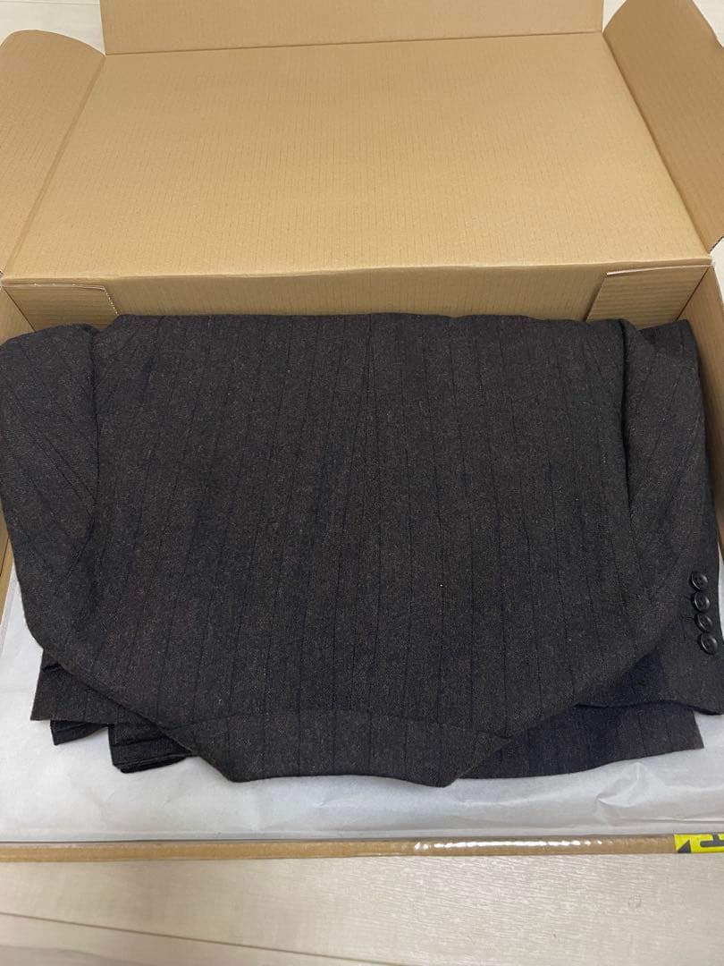 ブラウンスーツ　秋冬　ストライプ