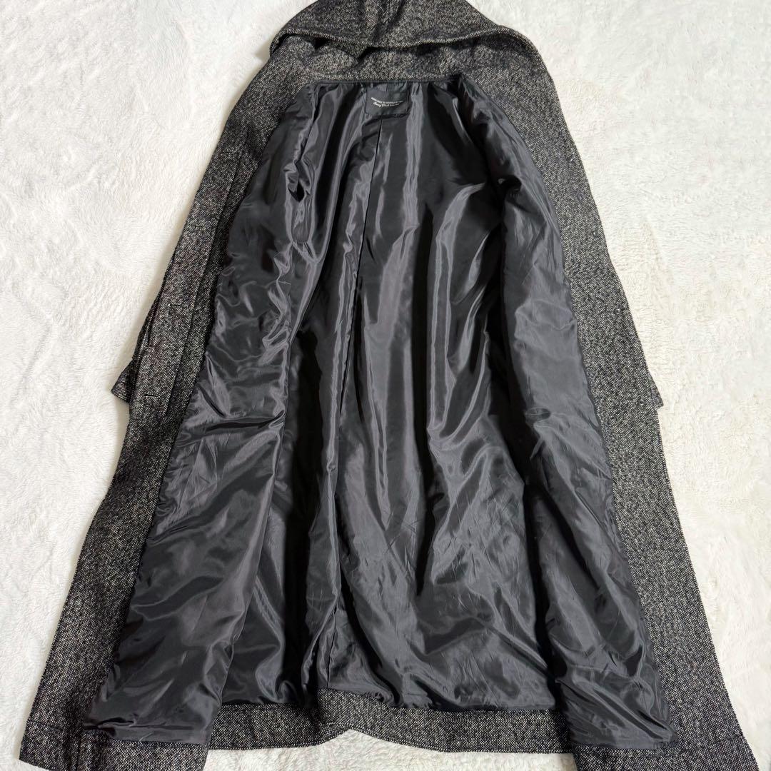 【極美品】サニークラウズ ざっくりツイードのフードコート黒 3L 希少サイズ