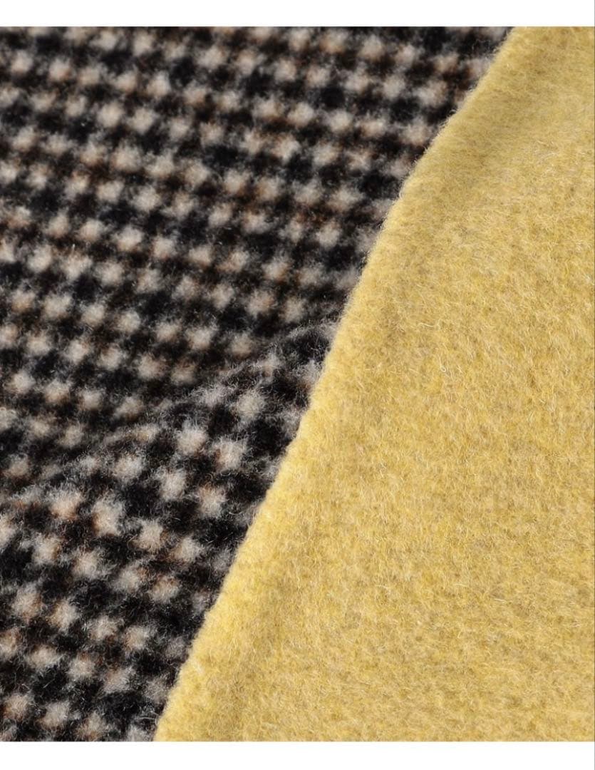 【SHIPS any】リバー スタンドカラー ポンチョ ショートコート 黄色