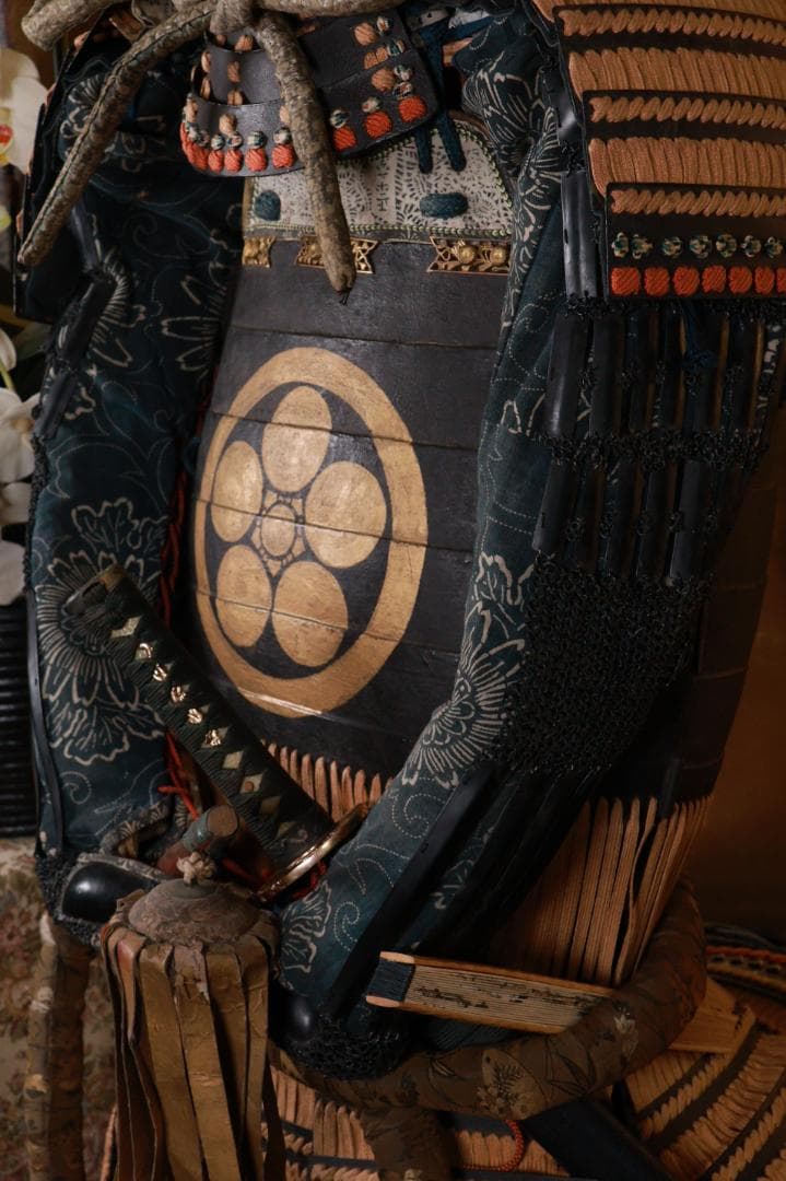 BE833　時代武具　日輪前立　鎧　甲冑一式　兜　五曜紋　鎧櫃