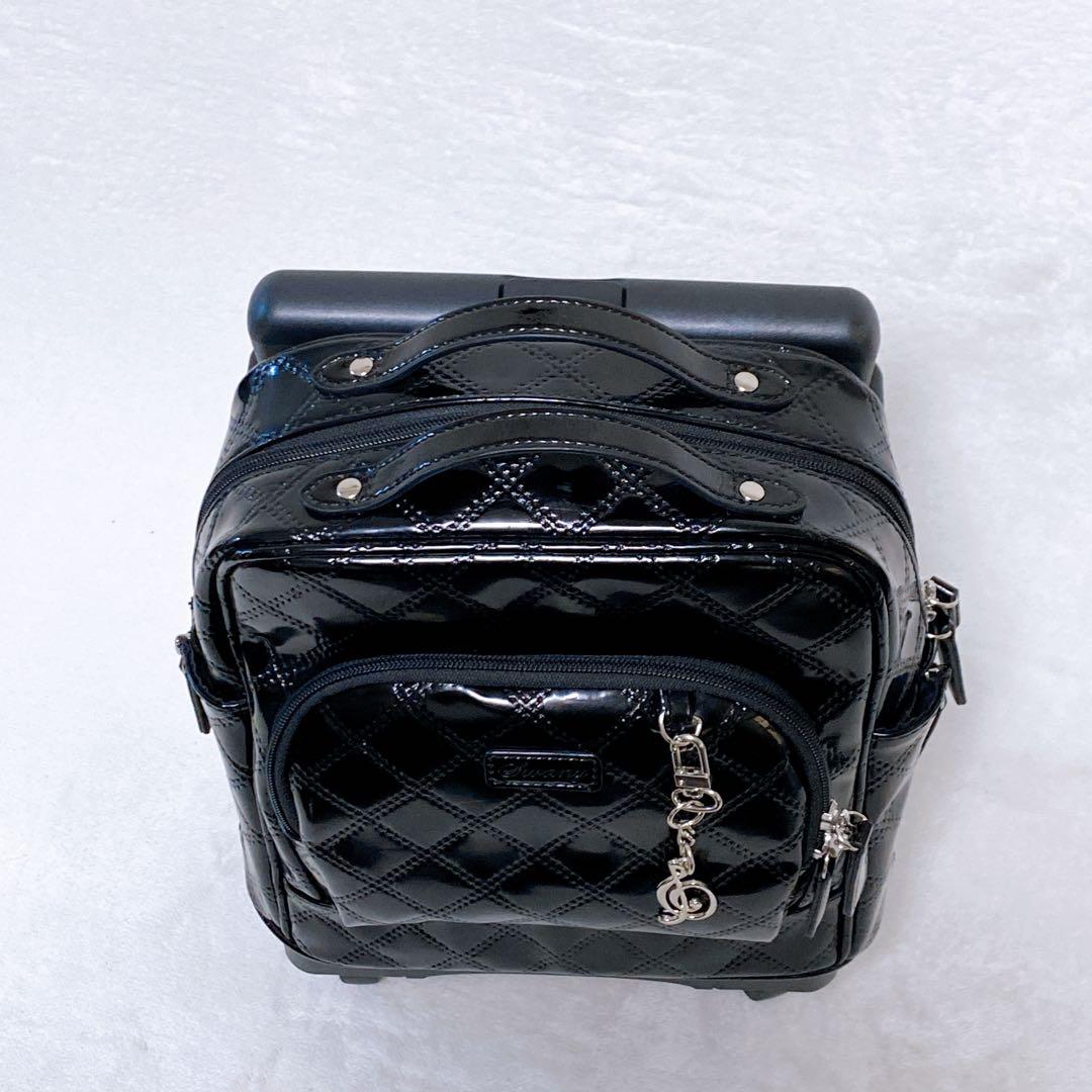 美品　SWANY　エマイロ　エナメル　ショッピングカート　ストッパー付　４輪　黒