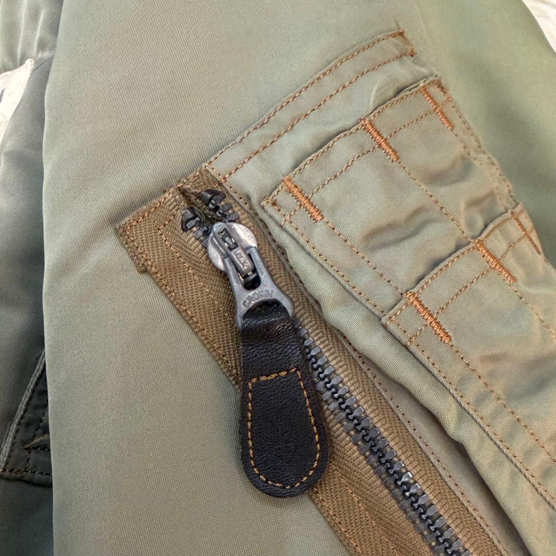 763　バズリクソンズ　MA-1フライトジャケット　L　ワッペン　M13412