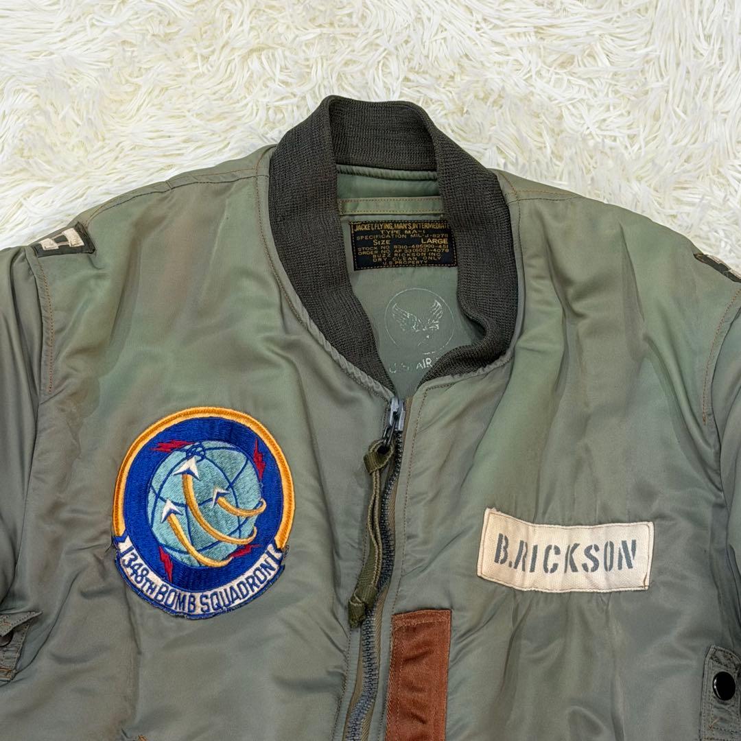 763　バズリクソンズ　MA-1フライトジャケット　L　ワッペン　M13412