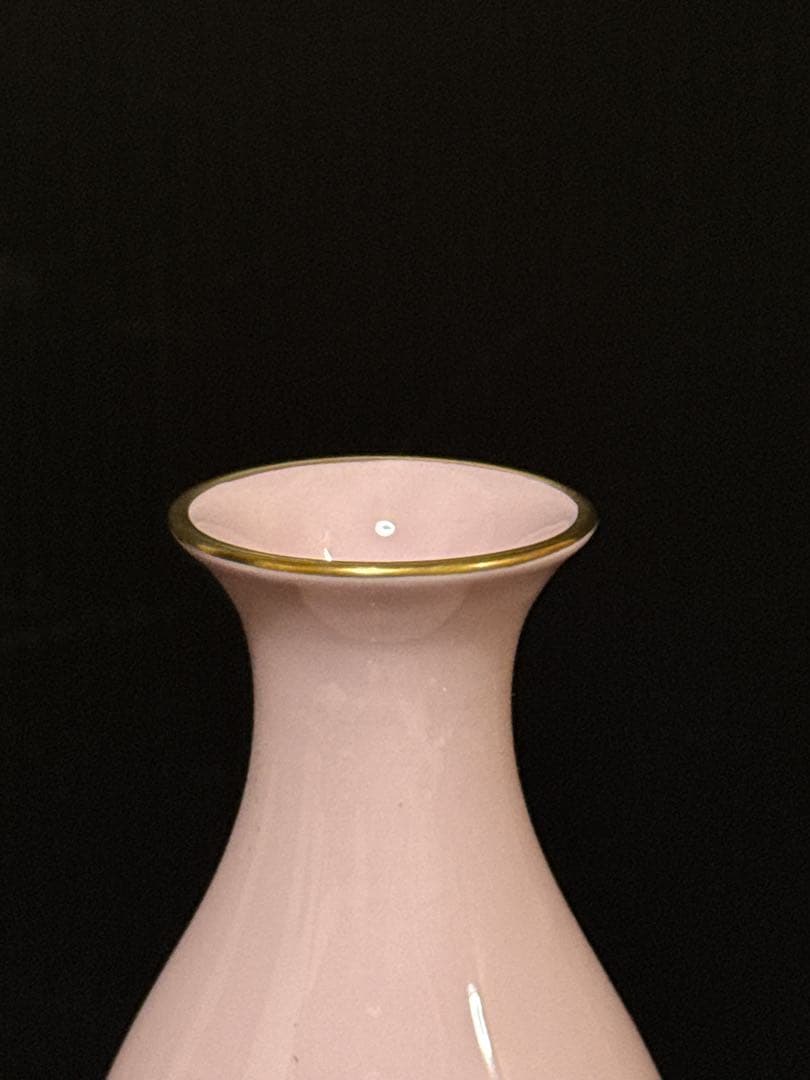 希少 オールドノリタケ Noritake 丸木印 ピンク色 盛上 踊る裸女 花瓶