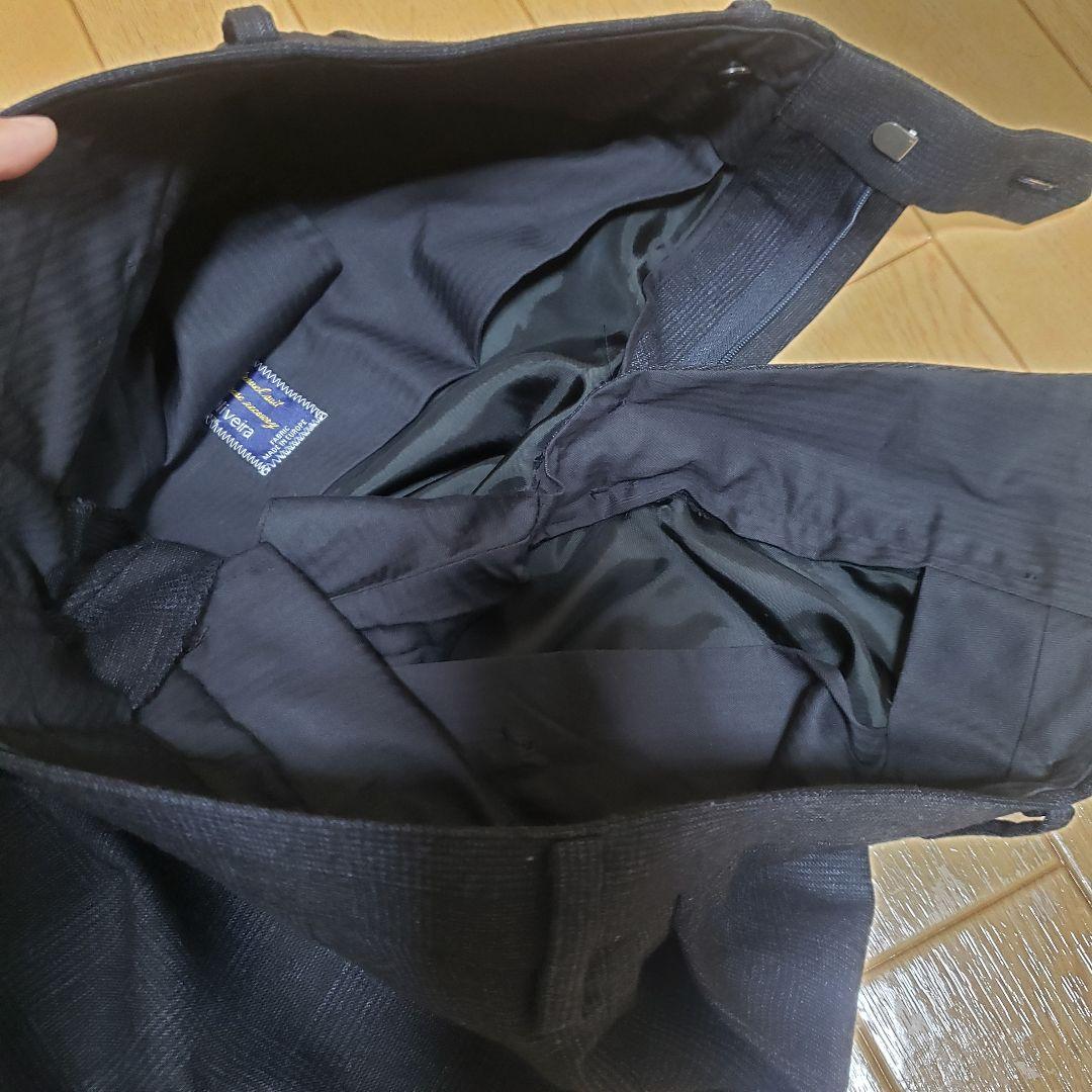 極美品】EDIFICEエディフィス/チェック柄/裾ダブルスラックス44ネイビー