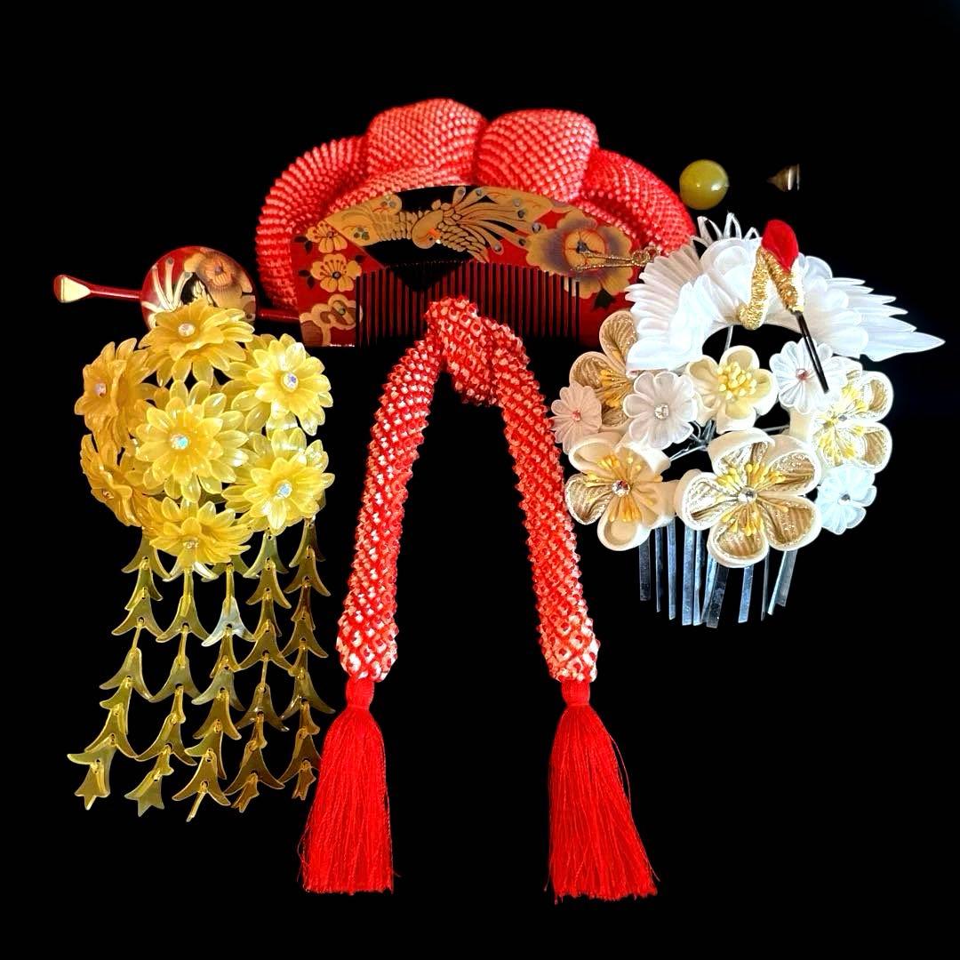 専用です。日本髪 髪飾り 七五三（７歳）～成人式 (白)