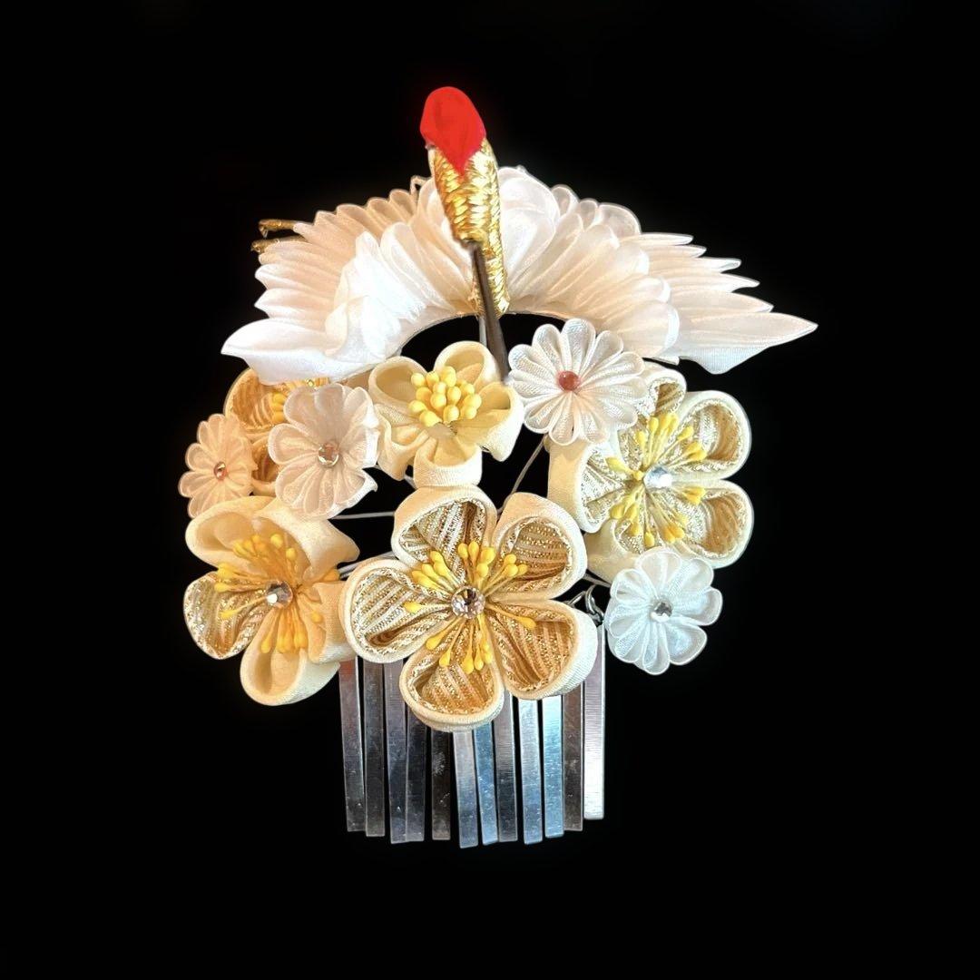 専用です。日本髪 髪飾り 七五三（７歳）～成人式 (白)