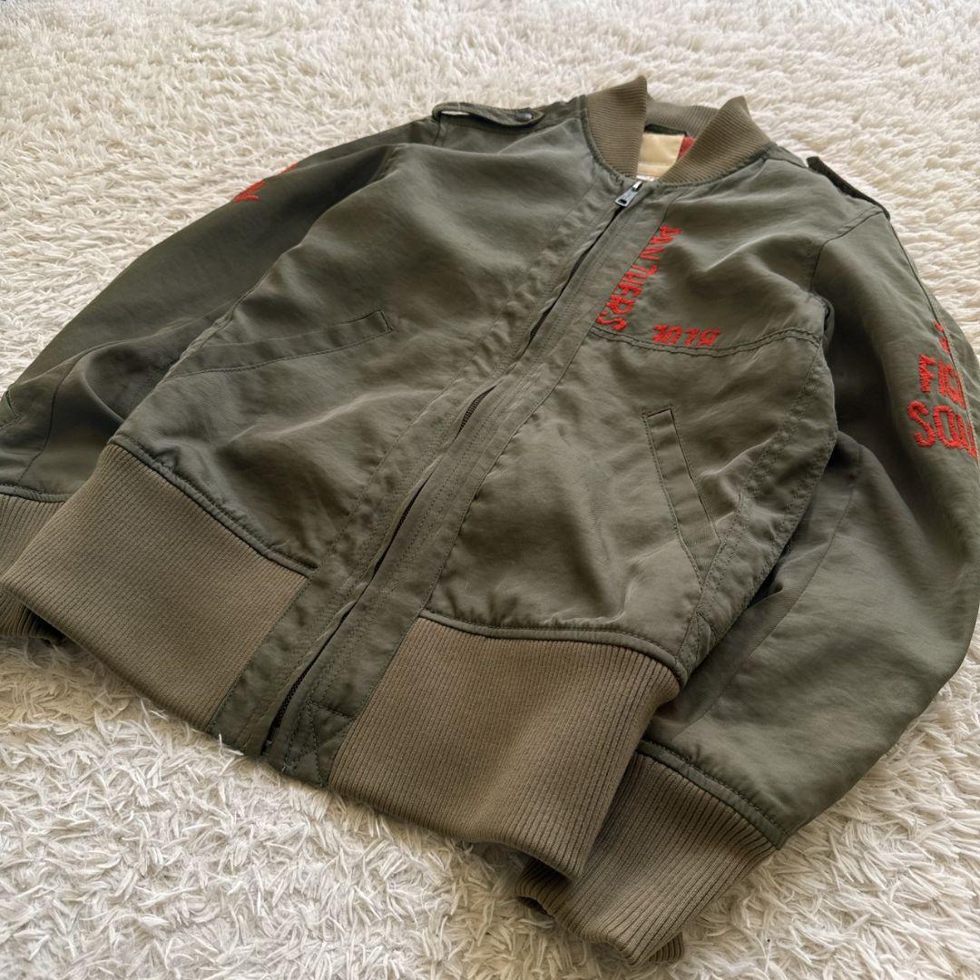 DIESEL 総刺繍 MA-1 ミリタリージャケット フライトジャケット