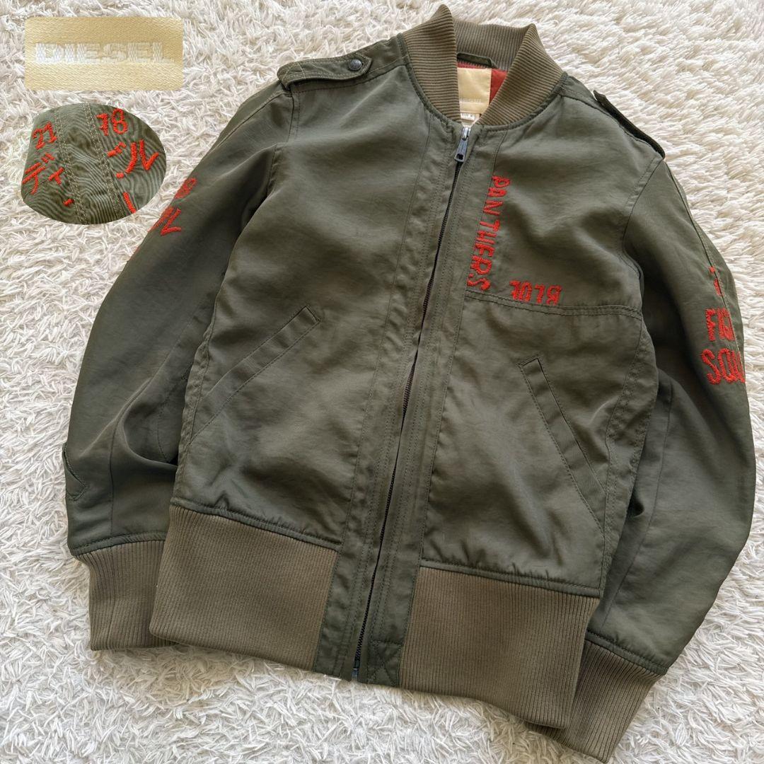 DIESEL 総刺繍 MA-1 ミリタリージャケット フライトジャケット