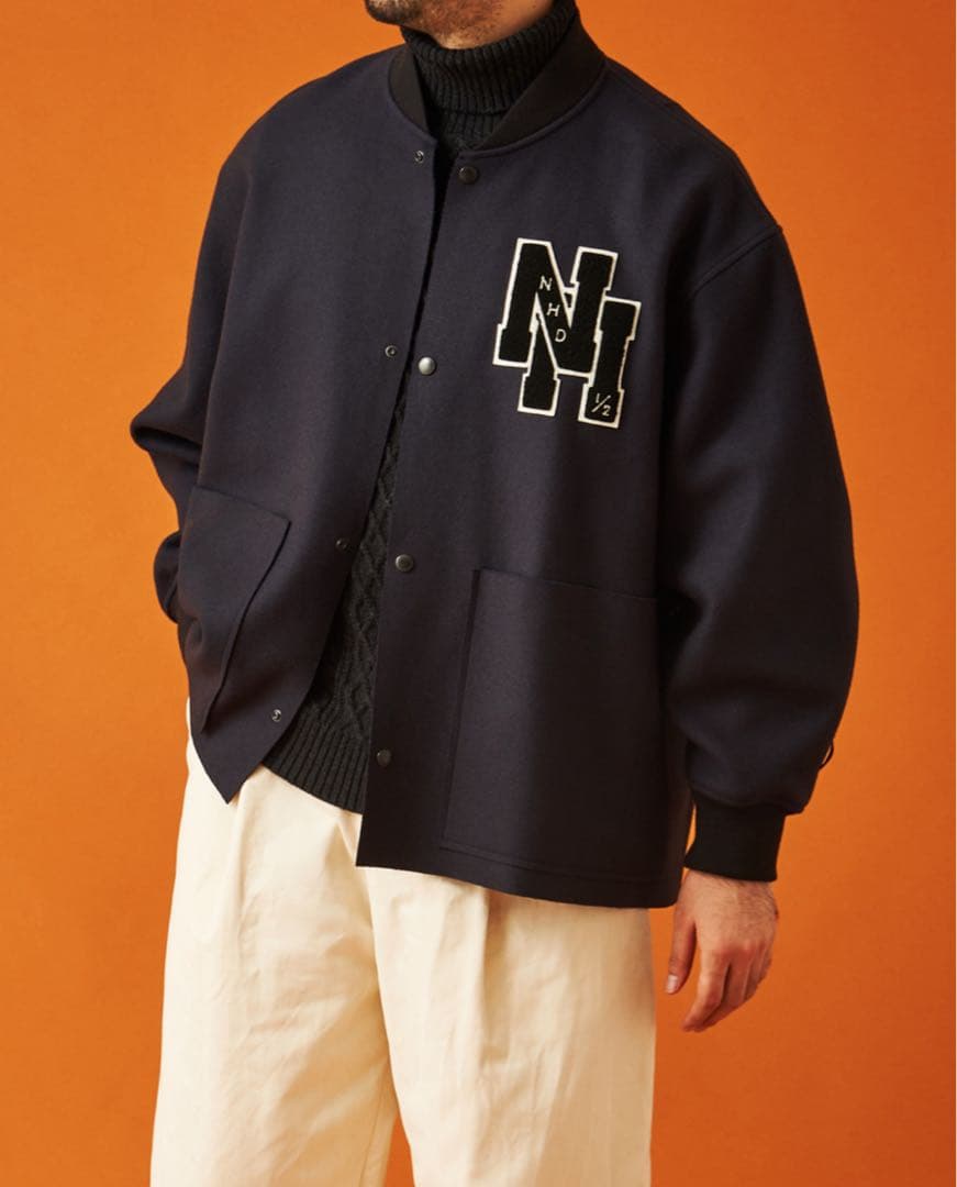 新品未使用　N.HOOLYWOOD 別注レタードメルトンスタジアムジャンパー