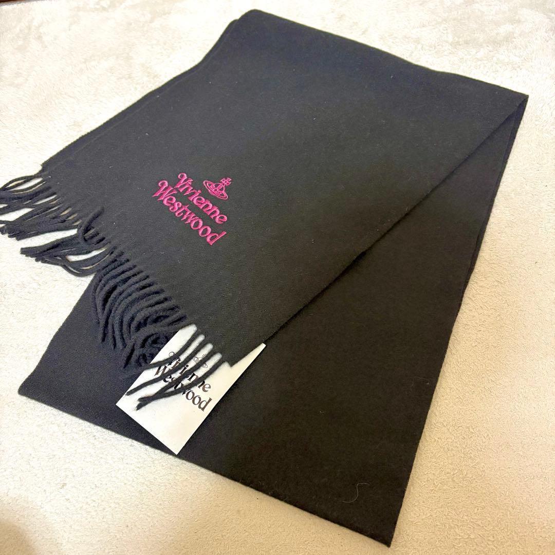 25AW 新品未使用 ヴィヴィアンウエストウッド マフラー オーブ ウール100