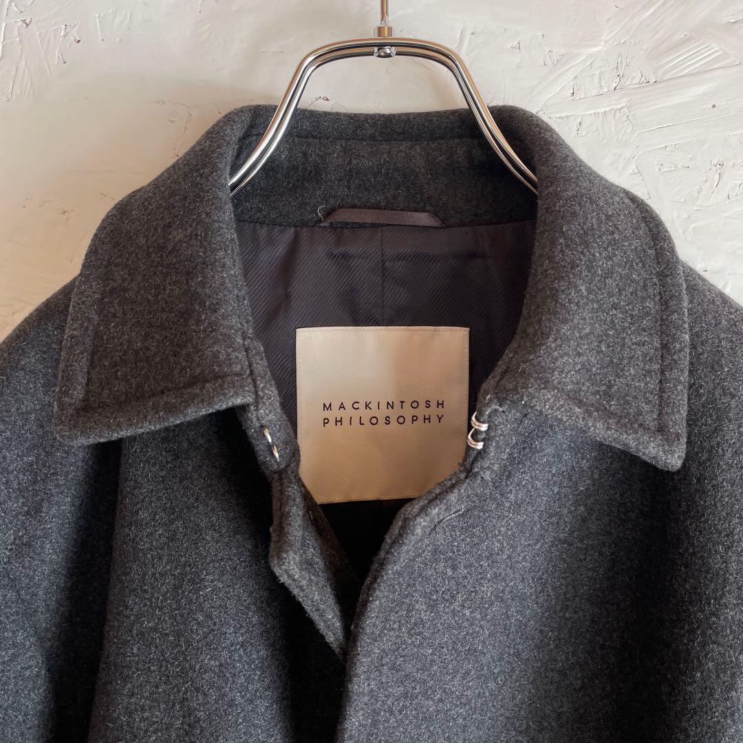【MACKINTOSH PHILOSOPHY】メルトンウールコート　グレー　38