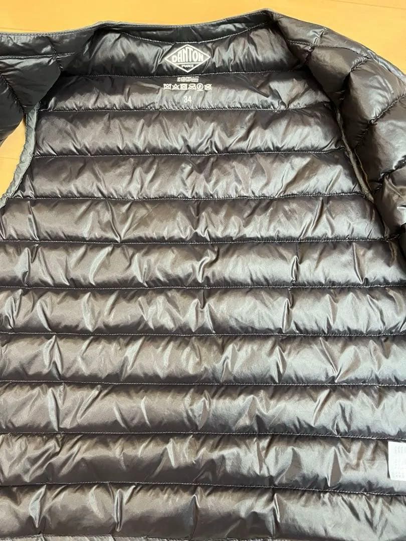 DANTON ダウンベスト グレー 34サイズ