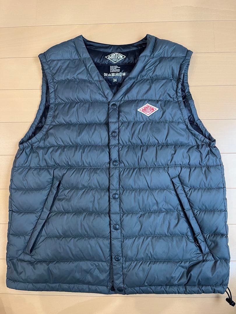 DANTON ダウンベスト グレー 34サイズ