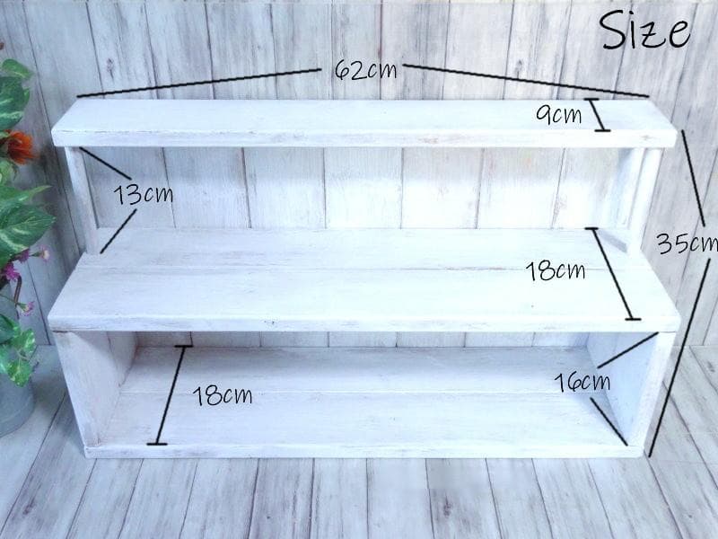 ハンドメイド　ミニコーヒーボード ロングサイズ（シャビーホワイト）
