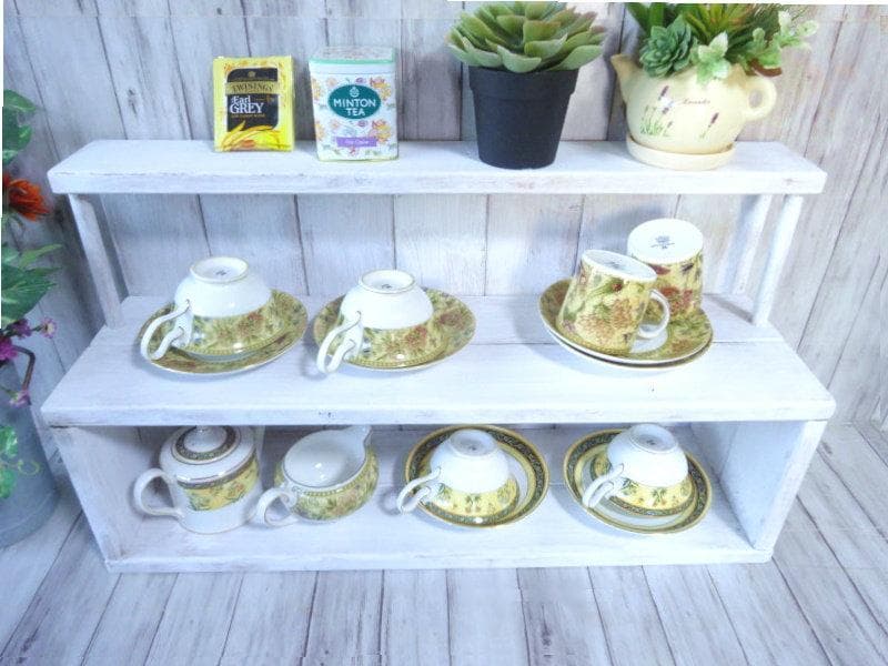 ハンドメイド　ミニコーヒーボード ロングサイズ（シャビーホワイト）