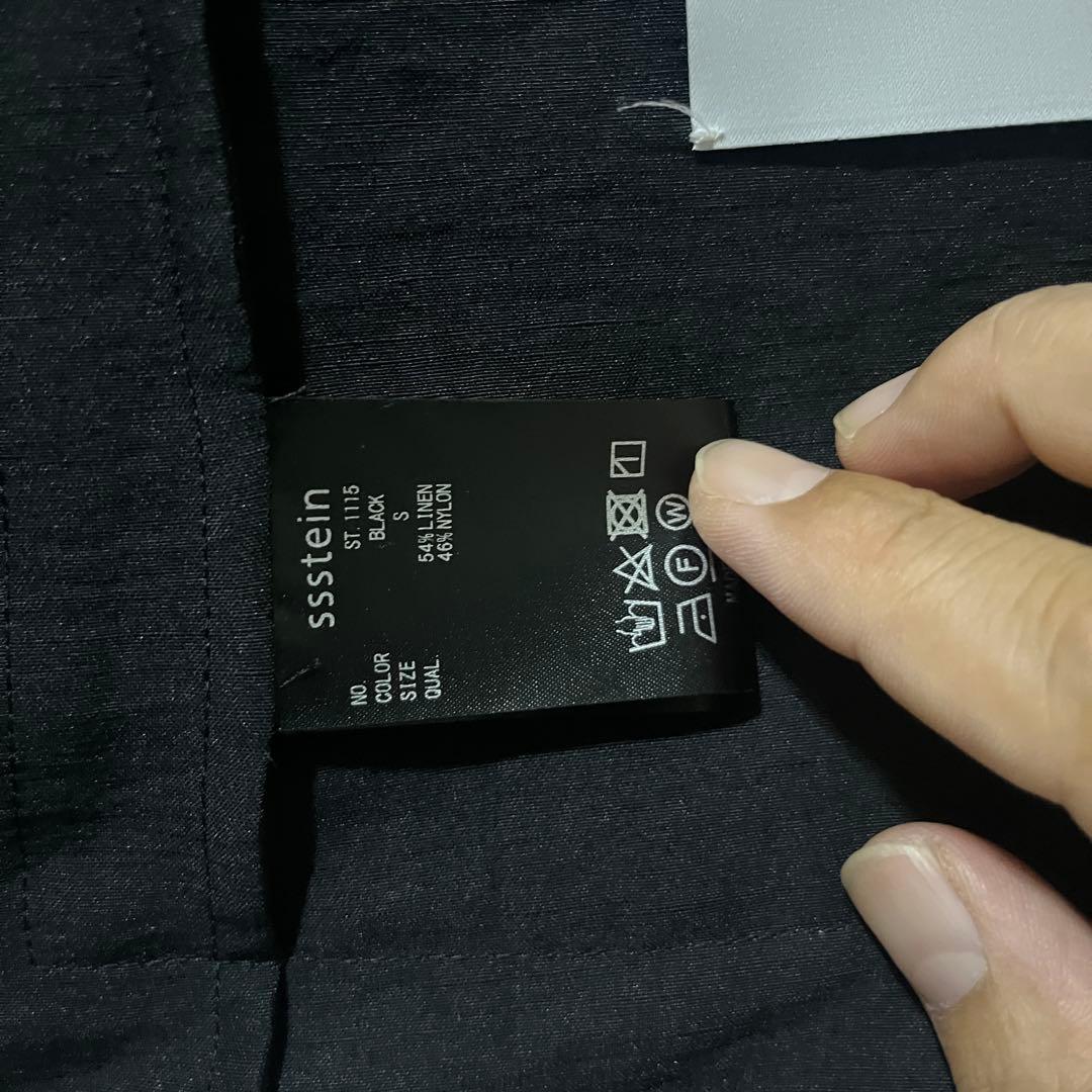 新品未使用　定価¥70400 ssstein テーラードジャケットリネンブラック