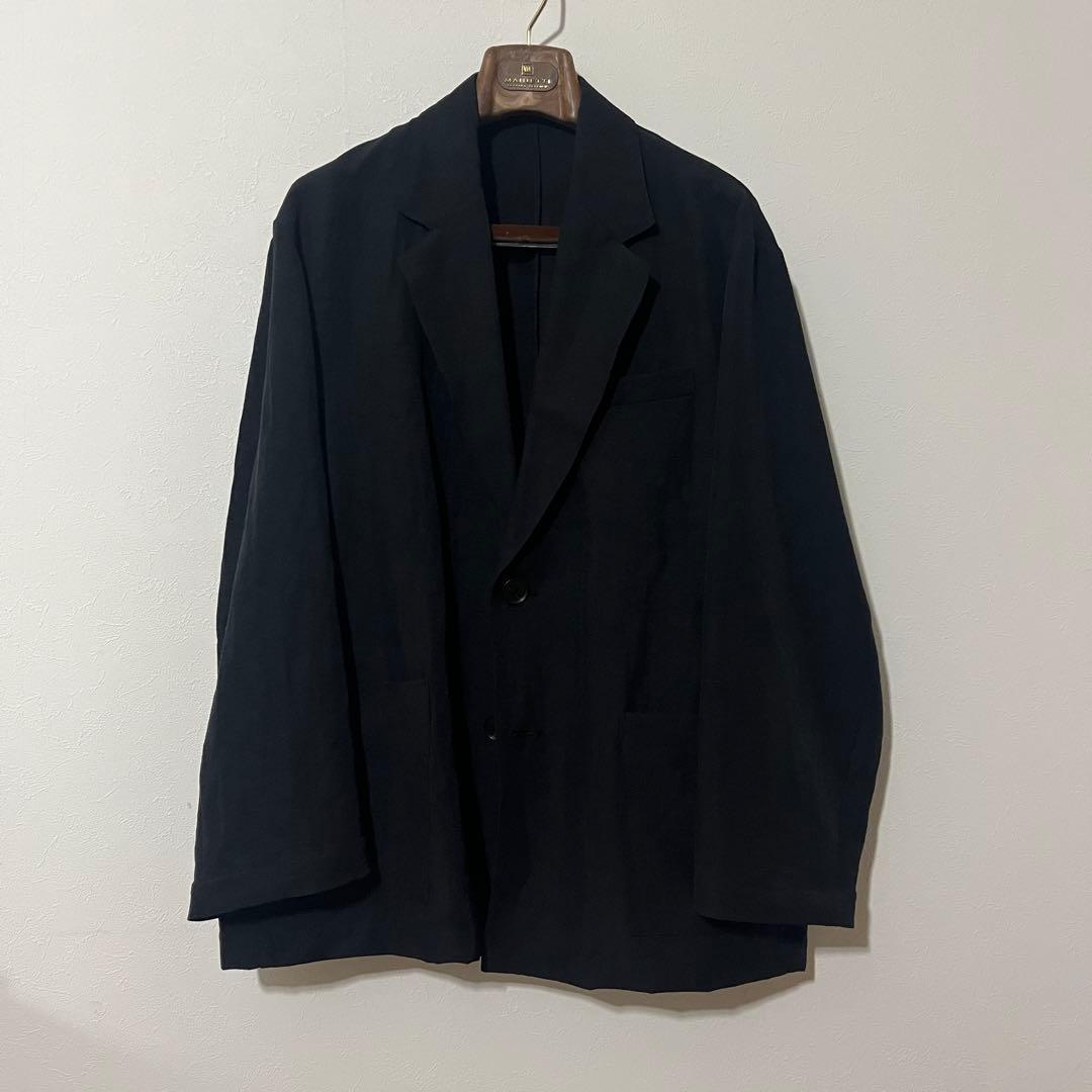 新品未使用　定価¥70400 ssstein テーラードジャケットリネンブラック