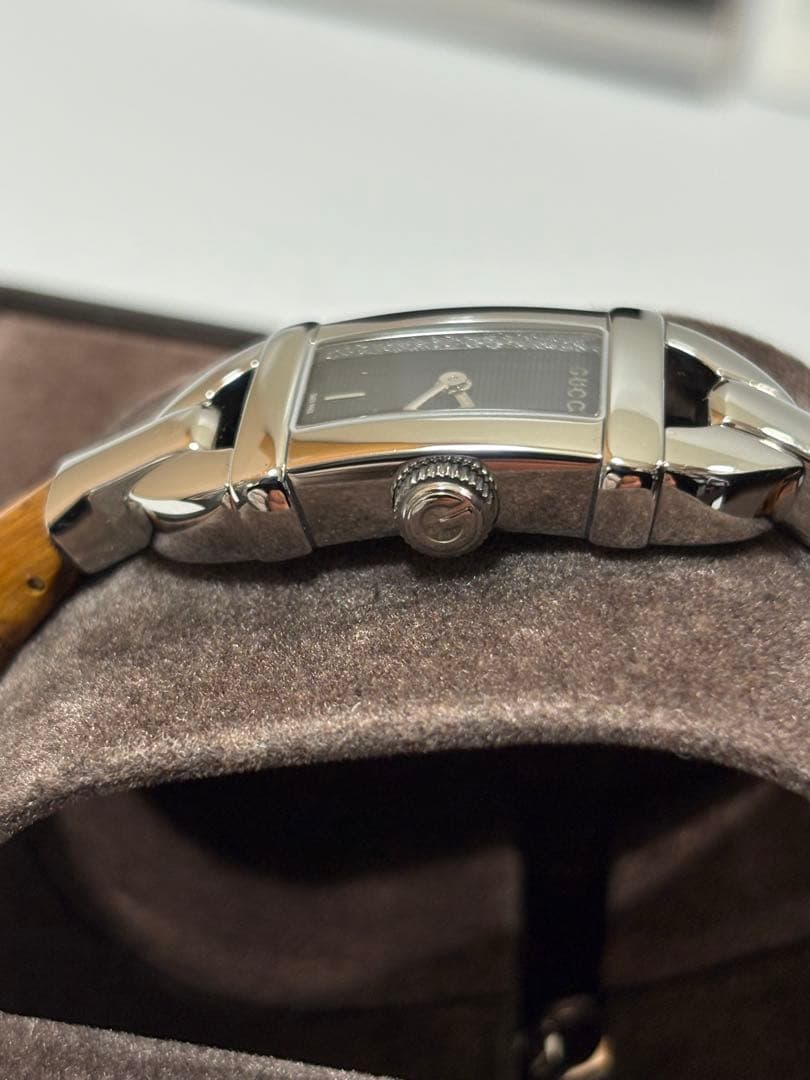 【極美品】GUCCI グッチ 6800L バンブーバングルウォッチ