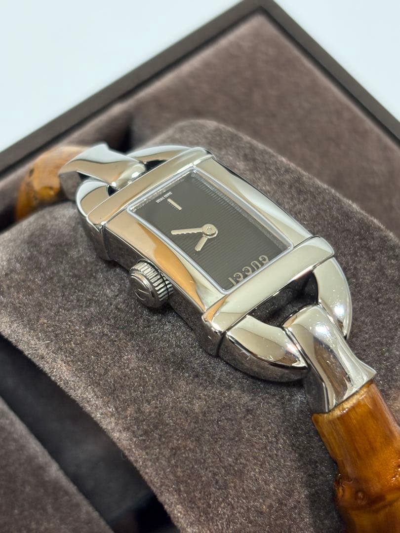 【極美品】GUCCI グッチ 6800L バンブーバングルウォッチ