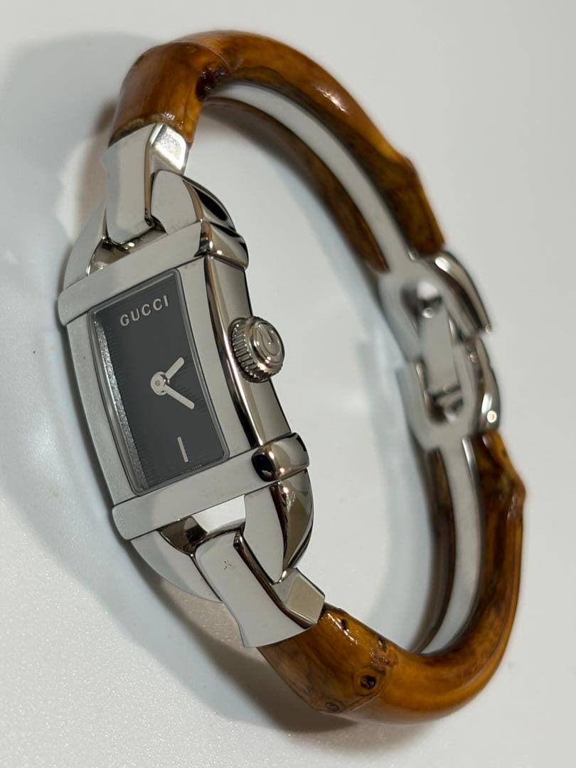 【極美品】GUCCI グッチ 6800L バンブーバングルウォッチ