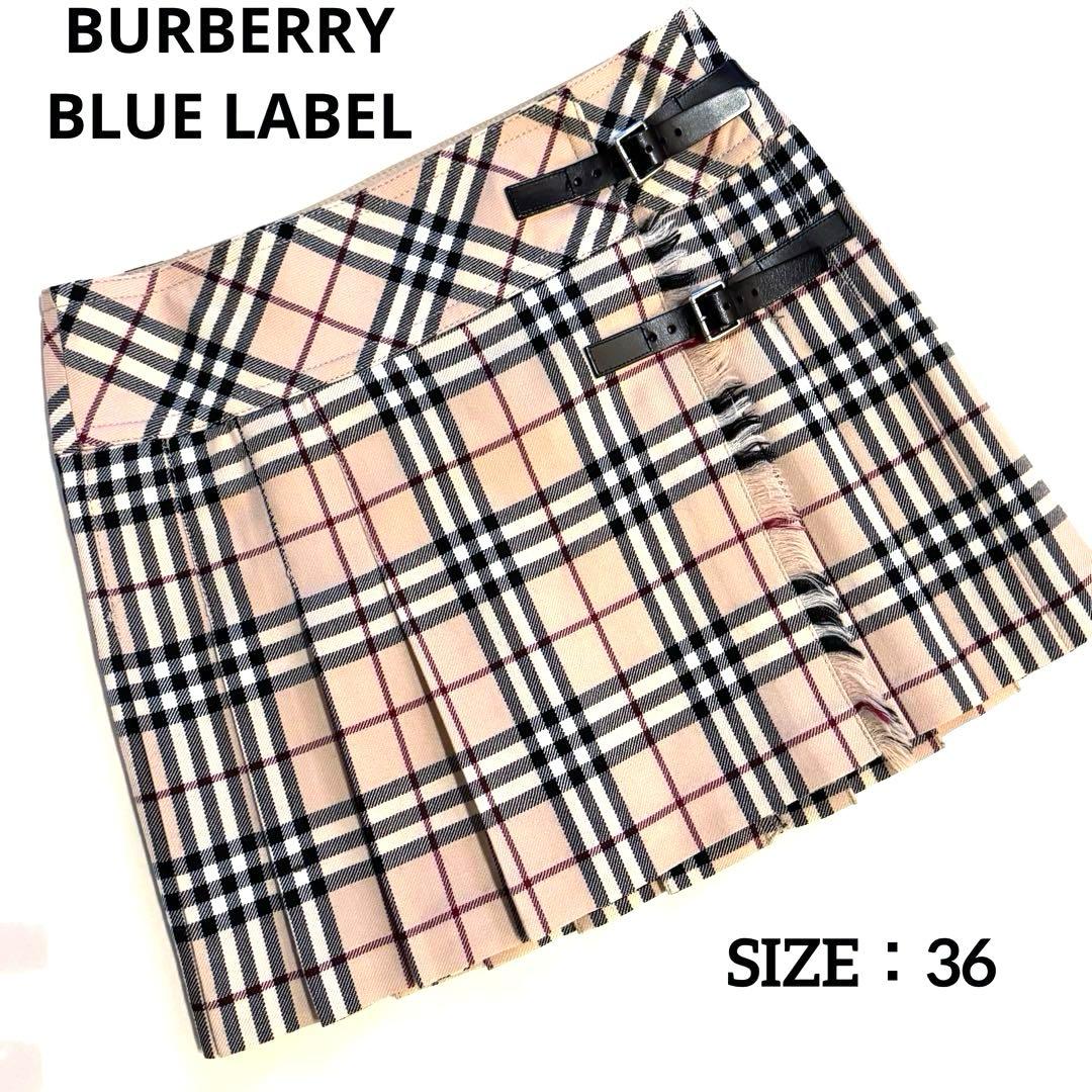 BURBERRY BLUE LABEL チェックプリーツスカート 36
