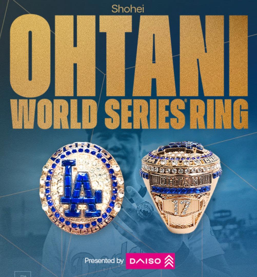 セット☆大谷翔平 チャンピオンリング/ボールペン2本/ 8/6冊子付 ドジャース