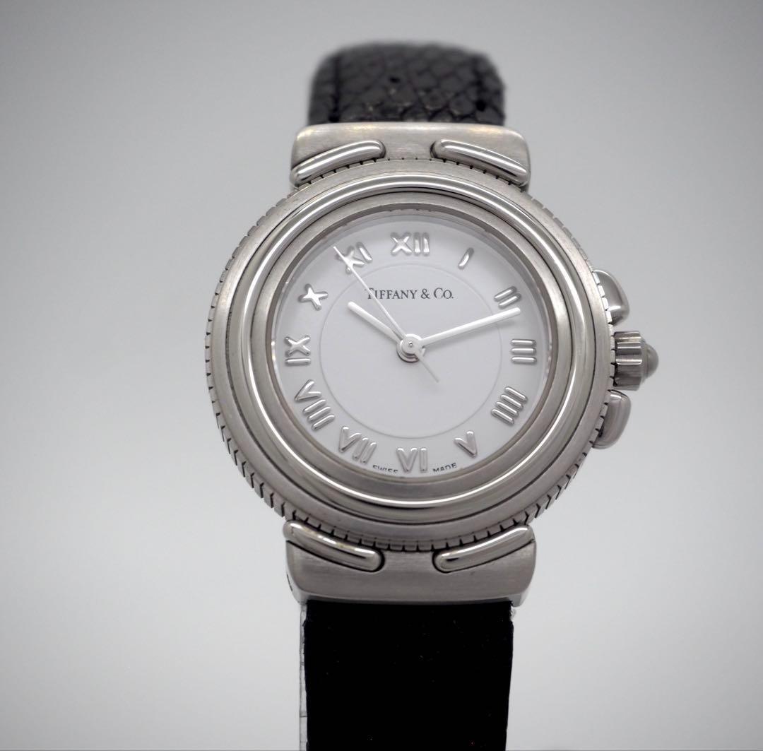 50【美品】ティファニー　時計　レディース インタリオ ホワイトローマン