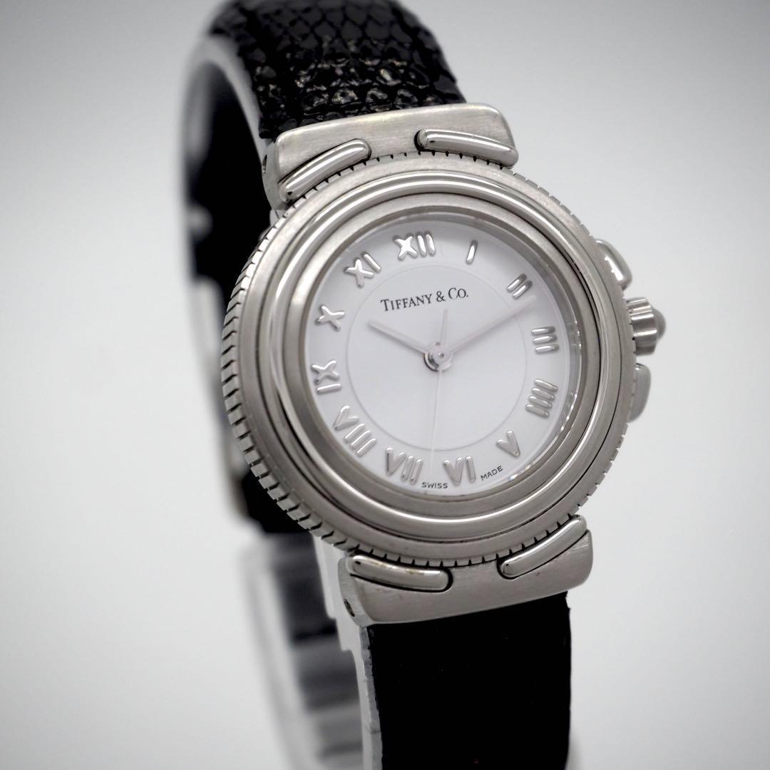50【美品】ティファニー　時計　レディース インタリオ ホワイトローマン