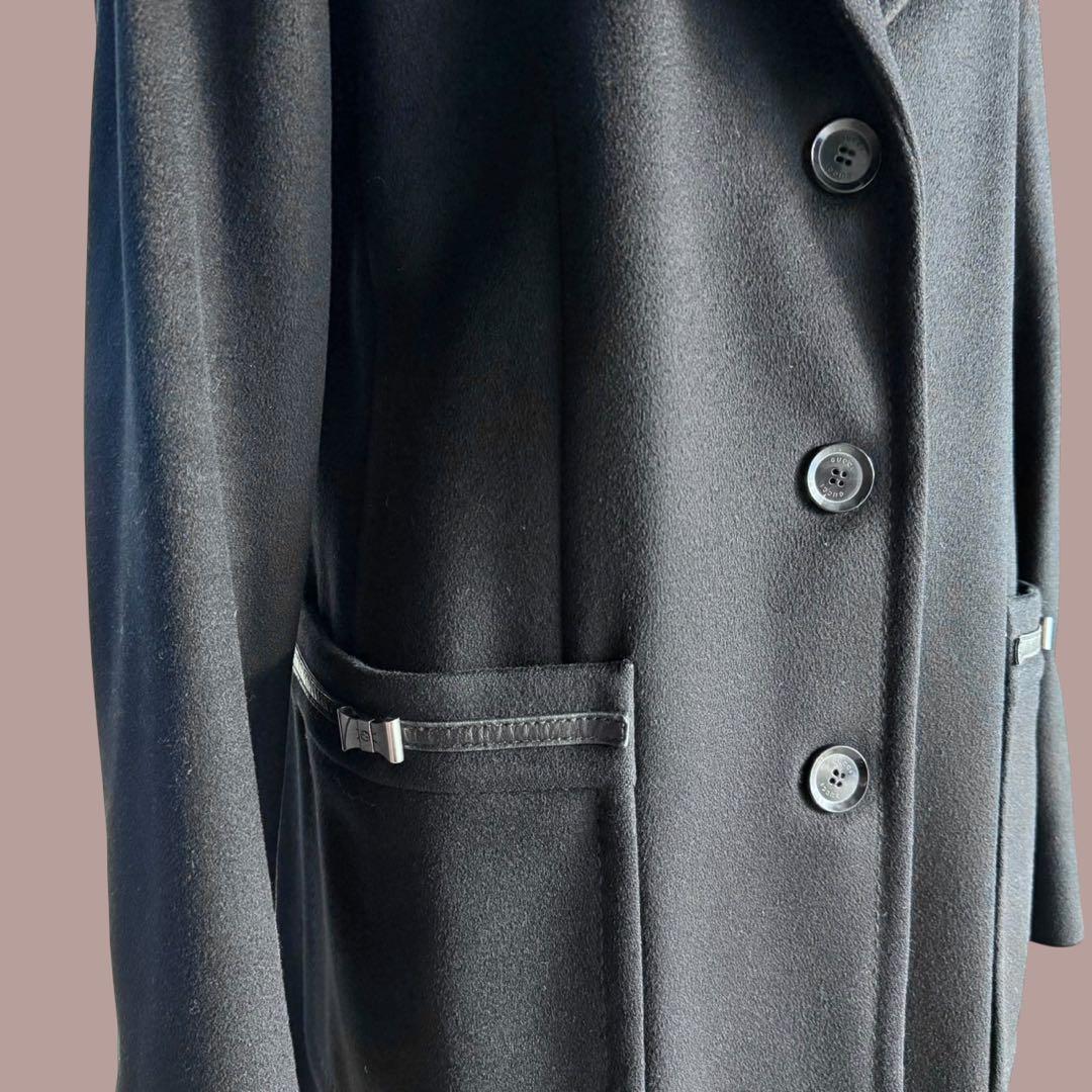 GUCCI ブラック チェスターコート イタリア製 IT44