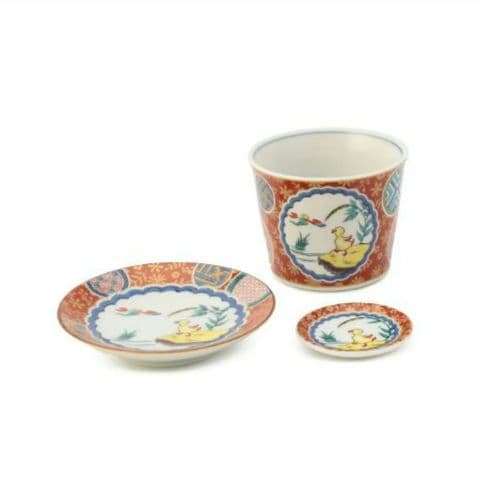 【新品・未使用】FEILER 　ハイジ　九谷焼(庄三)　三点セット