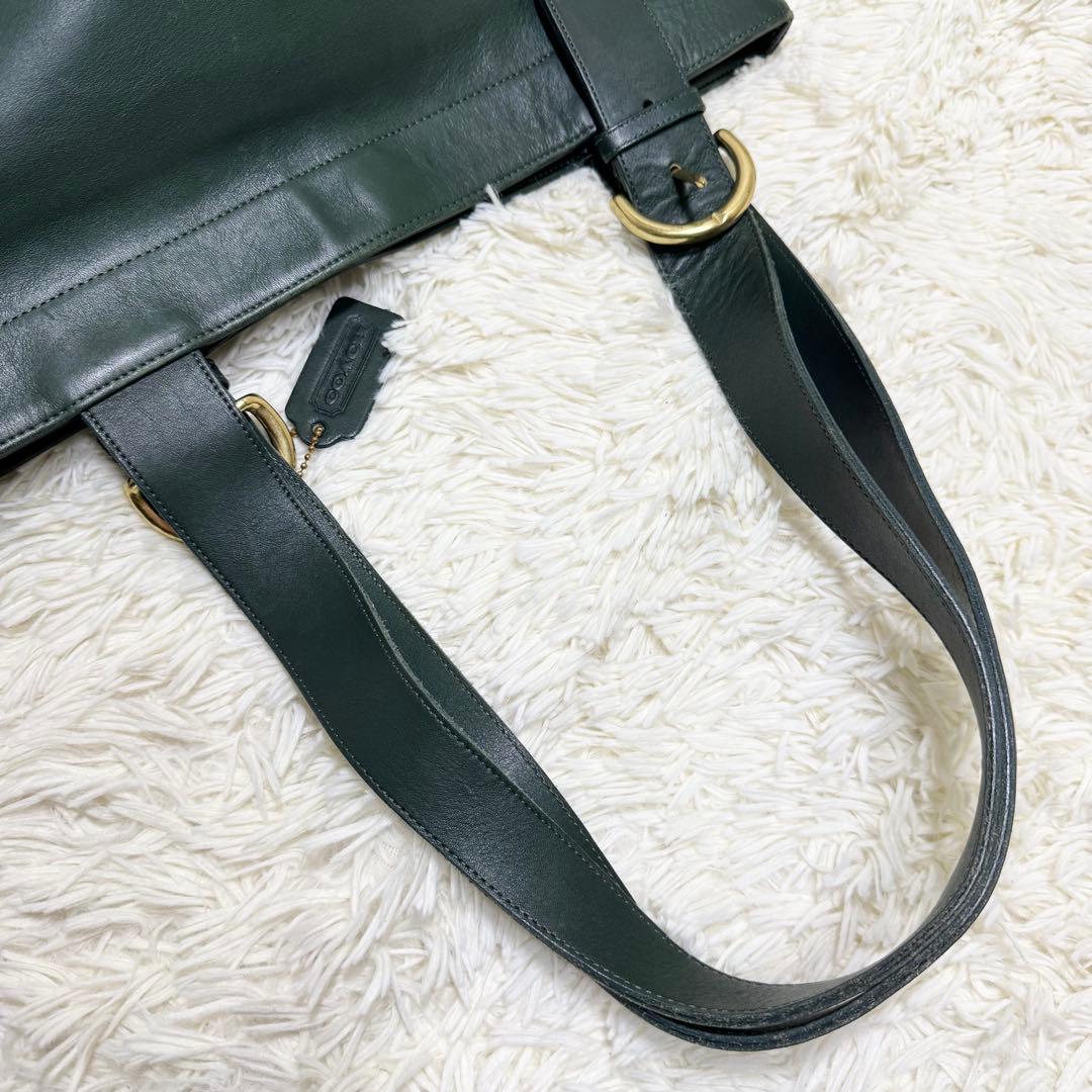 オールドコーチ 4140 トートバッグ カーキ グラブタンレザー 大容量 肩掛け