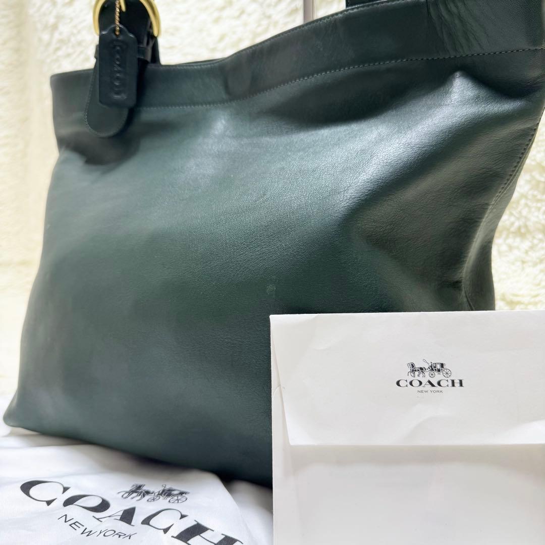 オールドコーチ 4140 トートバッグ カーキ グラブタンレザー 大容量 肩掛け