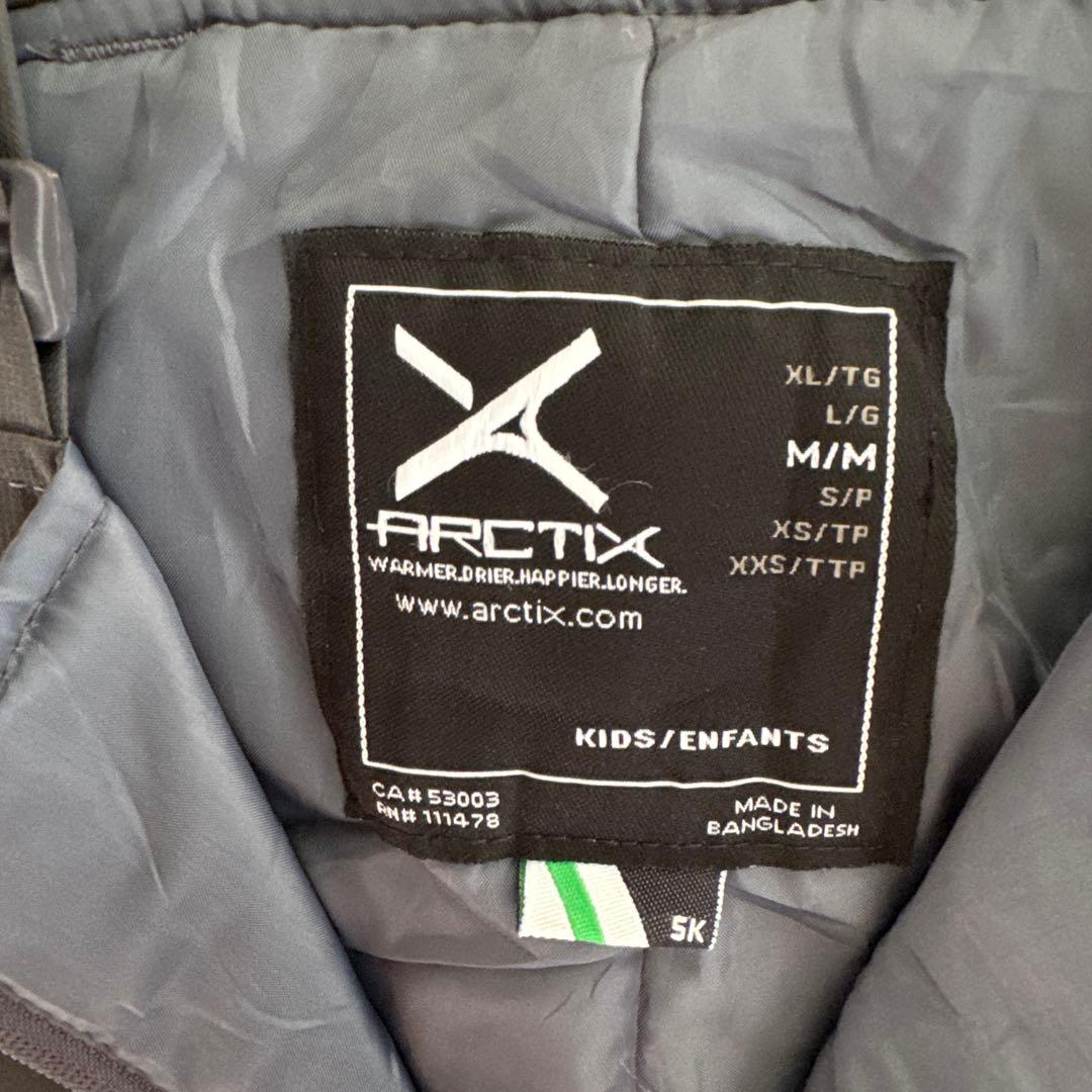 美品✨ ARCTIX キッズ スキーウェア ビブオーバーオール M チャコール
