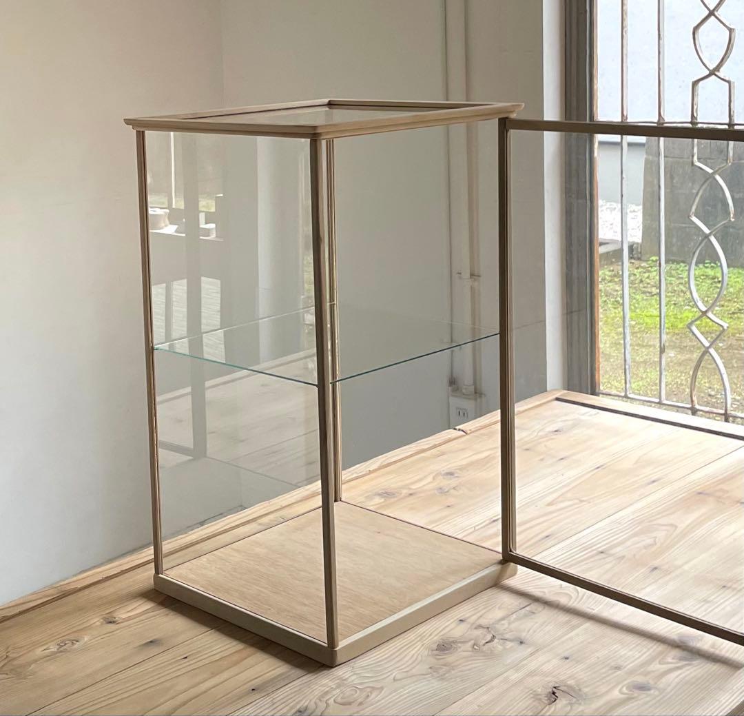 古い木枠ガラスケース　高さ70.5cm 古道具　ショーケース　アンティーク