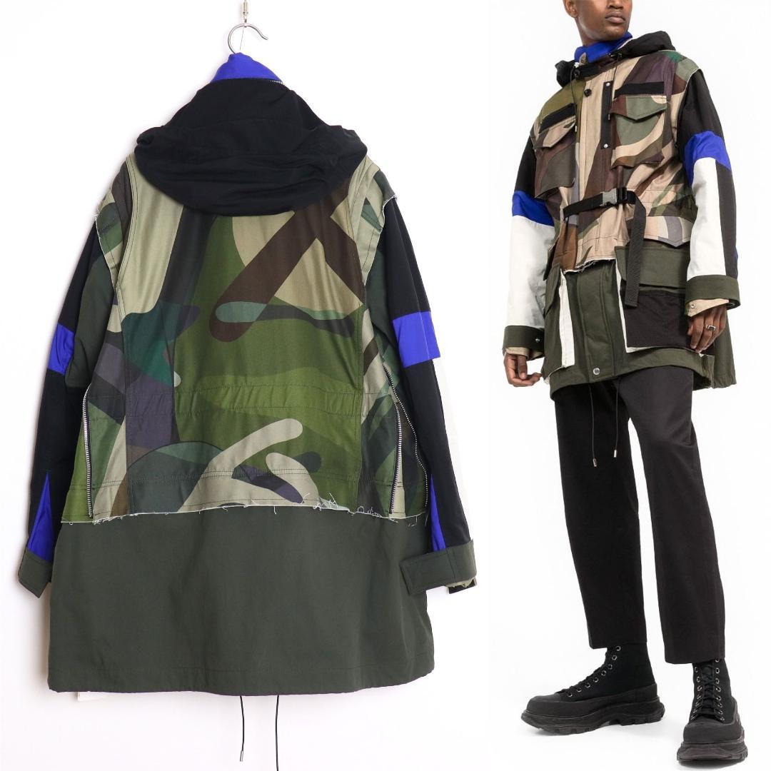 sacai × KAWS 新品 21AW 再構築 オーバーサイズ ジャケット 2