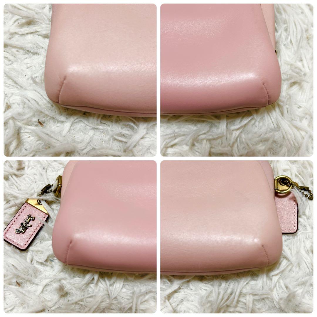 ⭐️現行・極美品⭐️コーチ キスロック がま口 ケース ポーチ ピンク