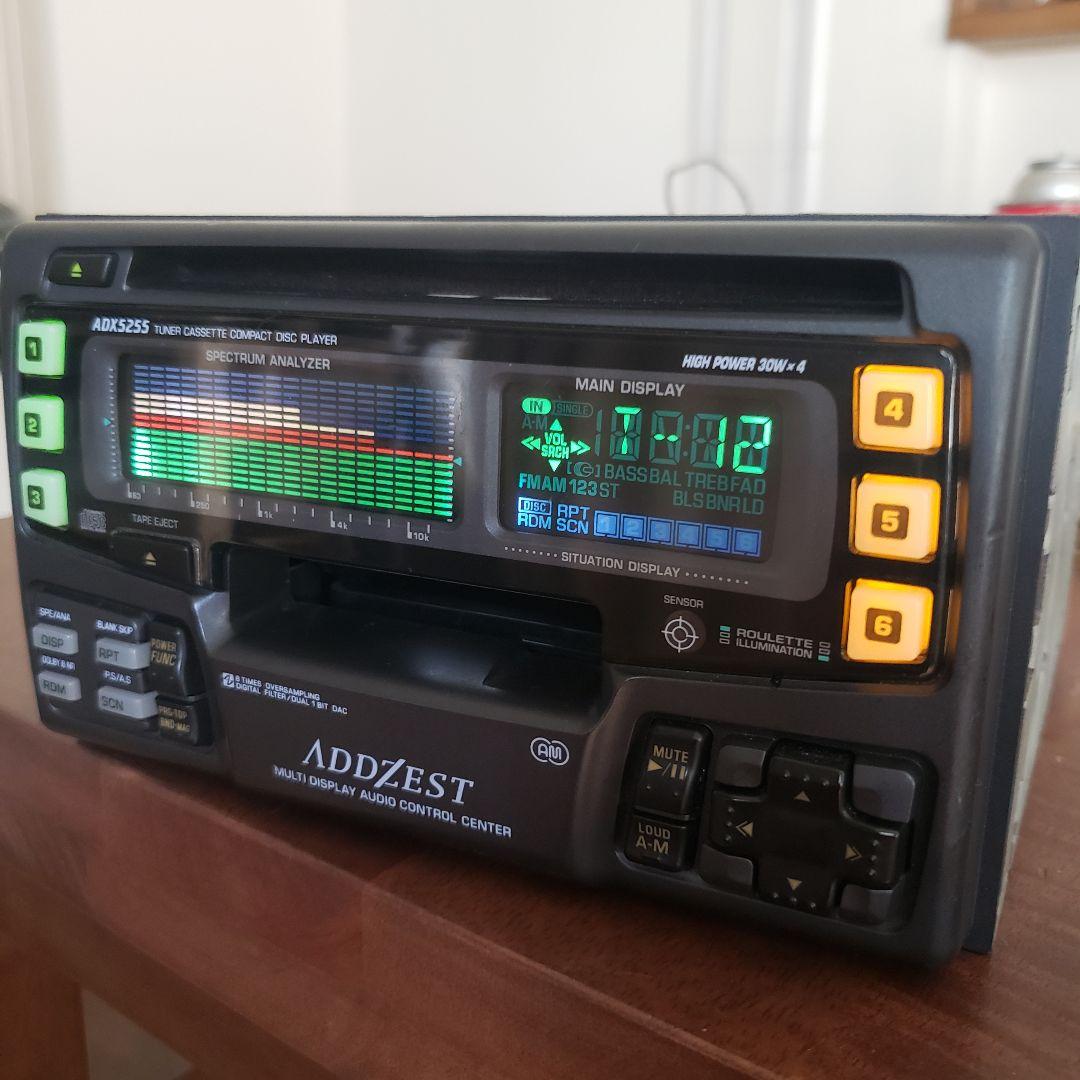 旧車 ADDZEST ADX5255 CD カセット　動作品　美品　メンテ済み