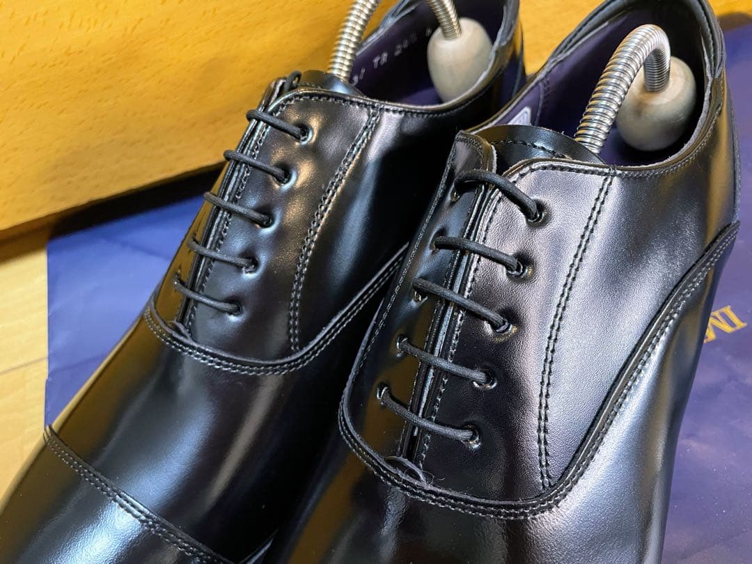 新品リーガル皮革レザーシューズストレートチップスクラッチタフレザー24.5