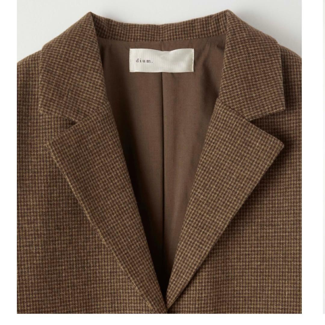 dium.チェックテーラードジャケット