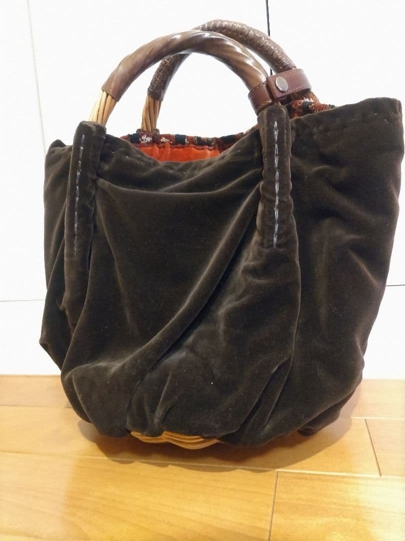 【週末限定価格】エバゴス　シェニール織り 　カゴバッグ