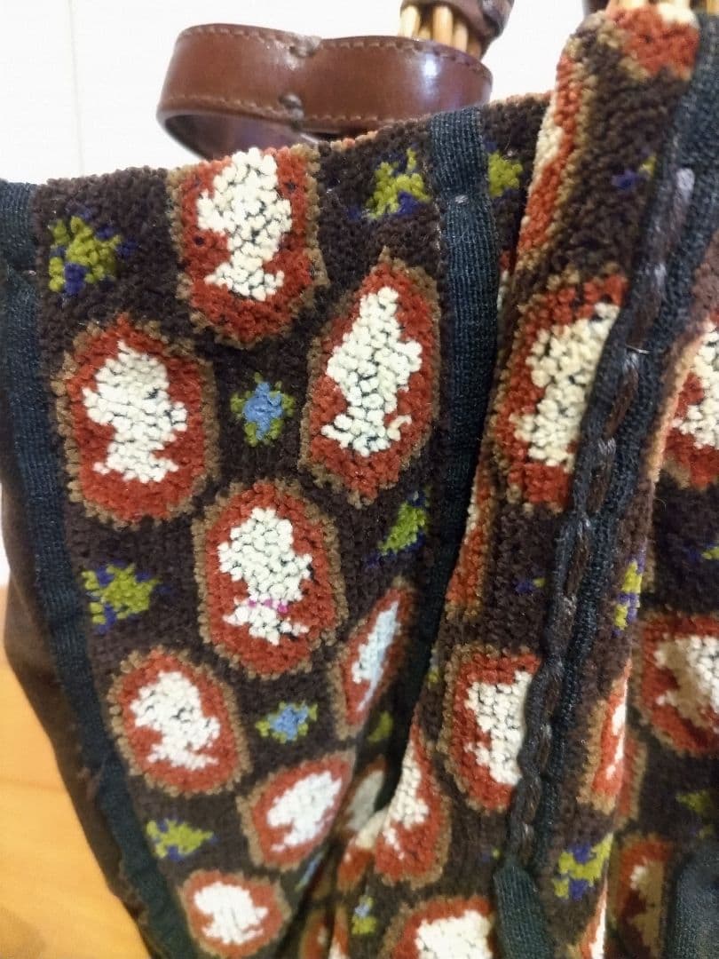 【週末限定価格】エバゴス　シェニール織り 　カゴバッグ